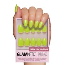 Kit de unhas Press On Nails Glamnetic Lime Green Short Oval 30