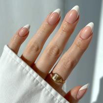 Kit de unhas Press On Nails Glamnetic MadAmN White French Tip 24 Kit de unhas Press On Nails Glamnetic MadAmN White French Tip 24