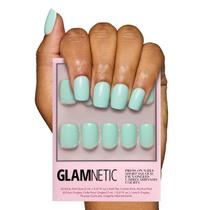 Kit de unhas Press On Nails Glamnetic Soft Teal Short Squoval 30