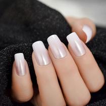 Kit de unhas Press on Nails iBeautying Pearl Pink French 24 Kit de unhas Press on Nails iBeautying Pearl Pink French 24
