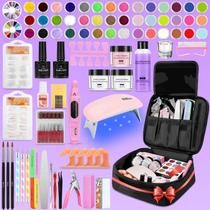 Kit de unhas Quaferen Acrylic para iniciantes com 42 cores de glitter Kit de unhas Quaferen Acrylic para iniciantes com 42 cores de glitter