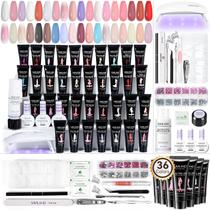 Kit de unhas SAVILAND Poly Gel para iniciantes com 36 cores e lâmpada