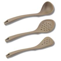 Kit de Utensilio de Silicone 3 Peças Cor Cinza Le Cook