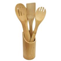 Kit de utensílios bambu 5 peças - Mimo Style