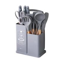 Kit De Utensílios Cinza Completo 19 ítens California Cozinha Cozinheiro Chef Jantar Moderno Funcional Suporte Presente Kit De Utensílios Cinza Completo 19 ítens California Cozinha Cozinheiro Chef Jantar Moderno Funcional Suporte Presente