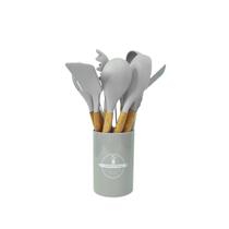 Kit de Utensílios de Cozinha com 12 Peças Plástico Durável Espátulas Colheres