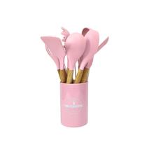 Kit de Utensílios de Cozinha com 12 Peças Plástico Durável Espátulas Colheres