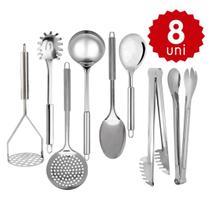 Kit de Utensílios de Cozinha Inox 15 Peças Completo Resistente Funcional Kit de Utensílios de Cozinha Inox 15 Peças Completo Resistente Funcional