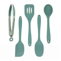 Kit de Utensílios de Silicone C/ 5 Peças Vd Escuro - Oikos