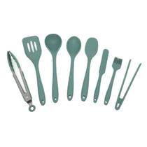 Kit De Utensílios De Silicone Com 8 Pçs Vd Escuro - Oikos