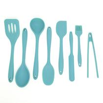 Kit de Utensílios de Silicone com 8 Peças Verde - Oikos