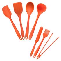 Kit De Utensílios De Silicone Laranja Oikos - 7 Peças U Lara