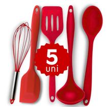 Kit de Utensilios de Silicone Maciço Resistente a Alta Temperatura Bonito Prático