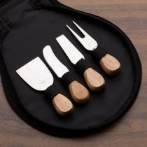 Kit De Utensílios Para Queijo Faca Espátula Garfo Tábua 5 Peças - Auge Store