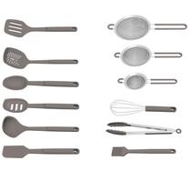 Kit de Utensílios Tramontina Softta em Silicone Cinza 12 Peças Kit de Utensílios Tramontina Softta em Silicone Cinza 12 Peças
