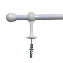 Kit de Varão para Cortina Simples 1,50mts metros 19mm Aço de Ferro - Várias Cores Kit de Varão para Cortina Simples 1,50mts metros 19mm Aço de Ferro - Várias Cores