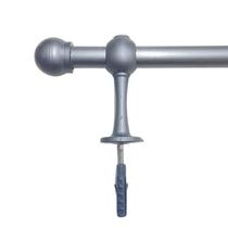 Kit de Varão para Cortina Simples 1,50mts metros 19mm Aço de Ferro - Várias Cores