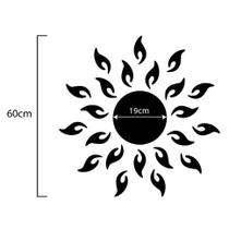 Kit De Vários Espelhos Decorativos Acrílico Sol Prateado 60 cm