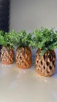 Kit De Vasinhos Decorativos Rose Gold C/ Suculentas - 3pçs. Kit De Vasinhos Decorativos Rose Gold C/ Suculentas - 3pçs.