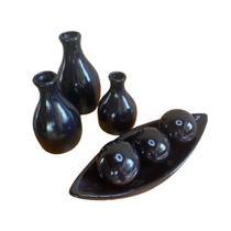 Kit de Vasos Decorativo Cerâmica Enfeite de Sala Estante Mesa Rack