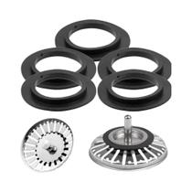 Kit De Vedação De Borracha Franke Para Pia De Cozinha - 5 Peças De Reposição Para Cesto E Tampa De Kit De Vedação De Borracha Franke Para Pia De Cozinha - 5 Peças De Reposição Para Cesto E Tampa De