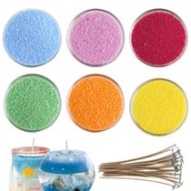 Kit de Velas com Cera de Areia CoolCrafts 900 g 6 Cores 20 Pavios Kit de Velas com Cera de Areia CoolCrafts 900 g 6 Cores 20 Pavios