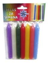 Kit De Velas Da Semana Coloridas 12cm - Unid