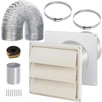 Kit de ventilação do secador JIANBENKJ Placa de parede com conector de mangueira de 15 cm Kit de ventilação do secador JIANBENKJ Placa de parede com conector de mangueira de 15 cm