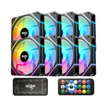 Kit de Ventilador Aigo AM12 RGB - 120mm - Compatível com Refrigeração a Água