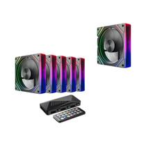 Kit de Ventilador ARGB para PC Teucer Prism S1 120mm - 4/3 Pinos PWM - 5V RGB - 12cm