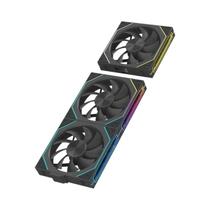 Kit De Ventilador De Resfriamento Silencioso PWM RGB De 360mm JUMPEAK CS120 ARGB Modular Empilhável