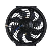 Kit De Ventilador Elétrico Universal Slim Reversível Com Lâmina Preta 12V 80W Para Radiador De Carro Kit De Ventilador Elétrico Universal Slim Reversível Com Lâmina Preta 12V 80W Para Radiador De Carro