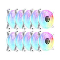 Kit de Ventilador RGB 120mm Aigo AF12 Double Halo - 4Pin PWM para Gabinete de Computador