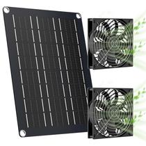 Kit de ventilador solar MARBERO Ventiladores duplos impermeáveis de 4,7" 15W Kit de ventilador solar MARBERO Ventiladores duplos impermeáveis de 4,7" 15W