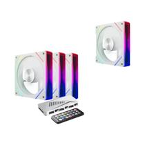 Kit De Ventiladores ARGB PWM 4 Pinos TEUCER Prism De 12cm Para Gabinete De Computador E Resfriador a