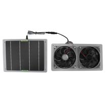 Kit de ventiladores de painel solar Haofy 100W 12V com ventiladores de exaustão duplos