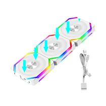 Kit De Ventiladores De Resfriamento RGB Silencioso PWM De 360mm E 120mm JUMPEAK CS120 ARGB Modular