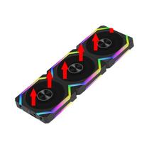 Kit De Ventiladores De Resfriamento RGB Silenciosos PWM De 360mm E 120mm JUMPEAK CS120 ARGB Modular