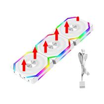 Kit De Ventiladores De Resfriamento RGB Silenciosos PWM De 360mm E 120mm JUMPEAK CS120 ARGB Modular