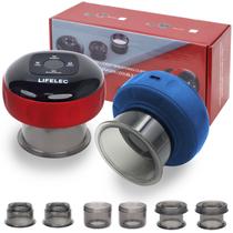 Kit de Ventosas LIFELEC com 6 Copos e 12 Níveis de Sucção e Aquecimento Kit de Ventosas LIFELEC com 6 Copos e 12 Níveis de Sucção e Aquecimento