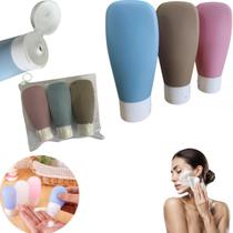 Kit De Viagem 3 Fracos Shampoo Creme Sabonete Com Necessaire