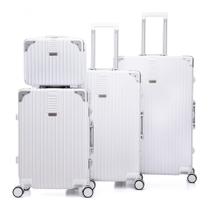 Kit de Viagem com 3 Peças e Frasqueira ABS Policarbonato Toronto Maloa Branco