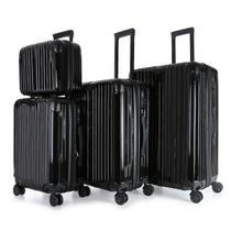 Kit de Viagem com 4 Peças ABS Policarbonato com Expansor Brasil Maloa Preto Kit de Viagem com 4 Peças ABS Policarbonato com Expansor Brasil Maloa Preto