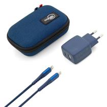 Kit de Viagem Floripa, Cabo Lightning USB-C e Carregador de Parede, 30W, Originais iPlace