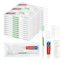 Kit de Viagem HAIFOTRVA com 100 Conjuntos de Escova de Dentes e Creme Dental Kit de Viagem HAIFOTRVA com 100 Conjuntos de Escova de Dentes e Creme Dental