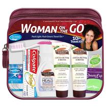 Kit de viagem, kits de conveniência, femininos internacionais, 10 peças, bege
