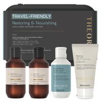 Kit de viagem restaurador e nutritivo Theorie para cabelo e pele