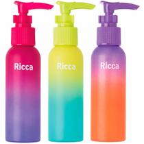 Kit de Viagem Ricca com 3 Frascos Degradê Kit de Viagem Ricca com 3 Frascos Degradê