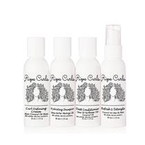 Kit de viagem Rizos Curls 4-Step System: shampoo, condicionador, etc