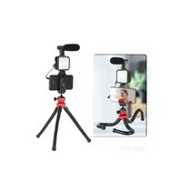 Kit de vídeo de vlogging Jumpflash KIT-04LM com microfone e tripé